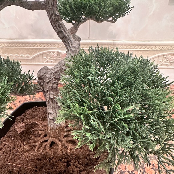 Artificial Elegant Bonsai Pine Tree Plastic Simulation Potted Plant Decorative - Picture 12 of 16